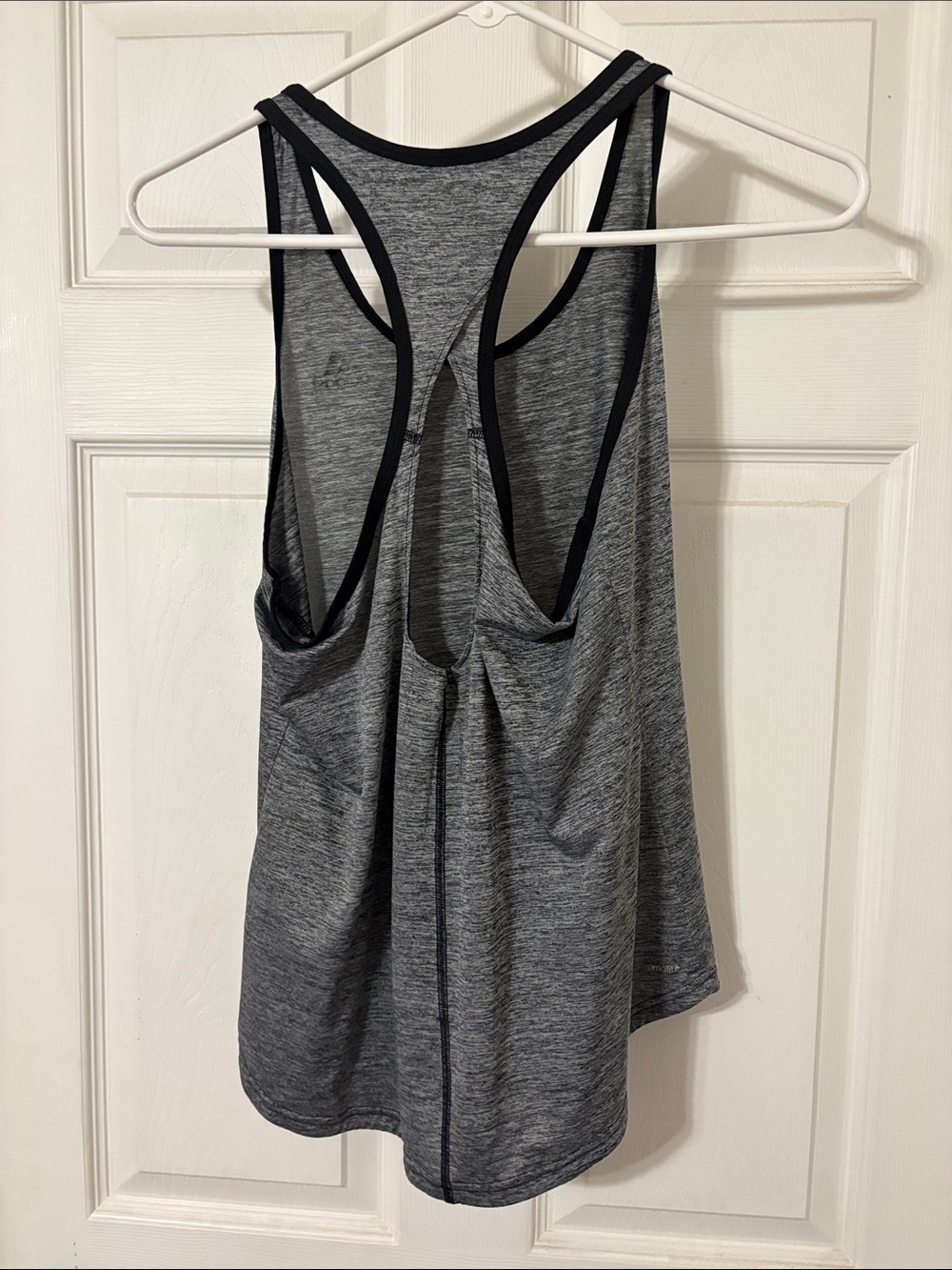 adidas Gray Heather Racerback Performance Tank - Picture 2 of 3